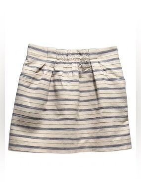 J CREW Linen Cotton Coastal Nautical Mini Skirt Size 2